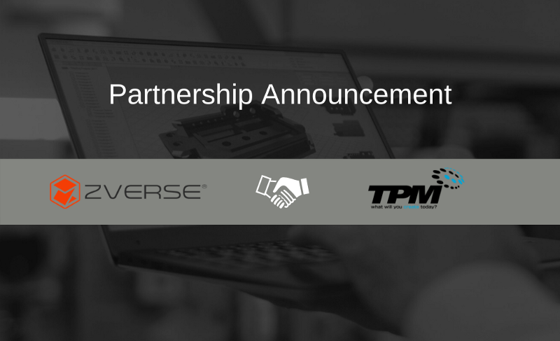 Partnership announcement. ZVerse logo and TPM logo